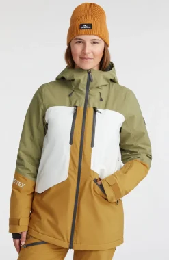 Outlet O’Neill Ski Jas GORE-TEX Psycho Tech | Deep Lichen Green Colour Block