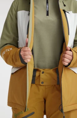 Outlet O’Neill Ski Jas GORE-TEX Psycho Tech | Deep Lichen Green Colour Block