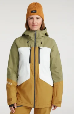 Outlet O’Neill Ski Jas GORE-TEX Psycho Tech | Deep Lichen Green Colour Block
