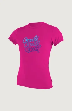 New O’Neill Skins Short Sleeve Rash Tee | Berry