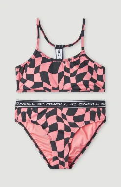 Online O’Neill Sportclub Active Bralette Bikiniset | Pink Checkboard