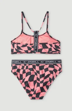 Online O’Neill Sportclub Active Bralette Bikiniset | Pink Checkboard