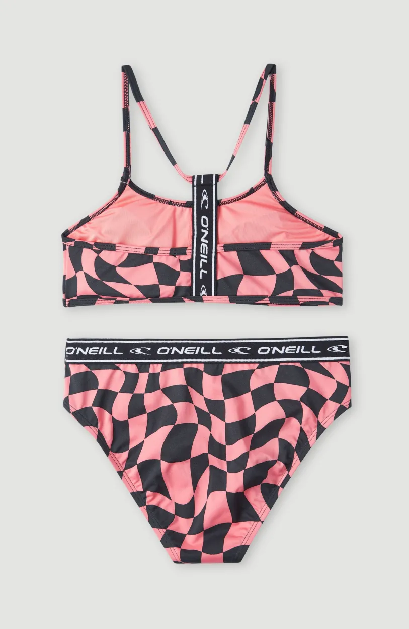 Online O’Neill Sportclub Active Bralette Bikiniset | Pink Checkboard