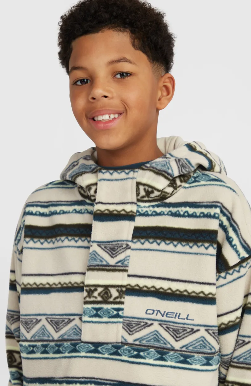 Hot O’Neill Superfleece Hoodie Met Halve Rits | Grey Ikat Stripe
