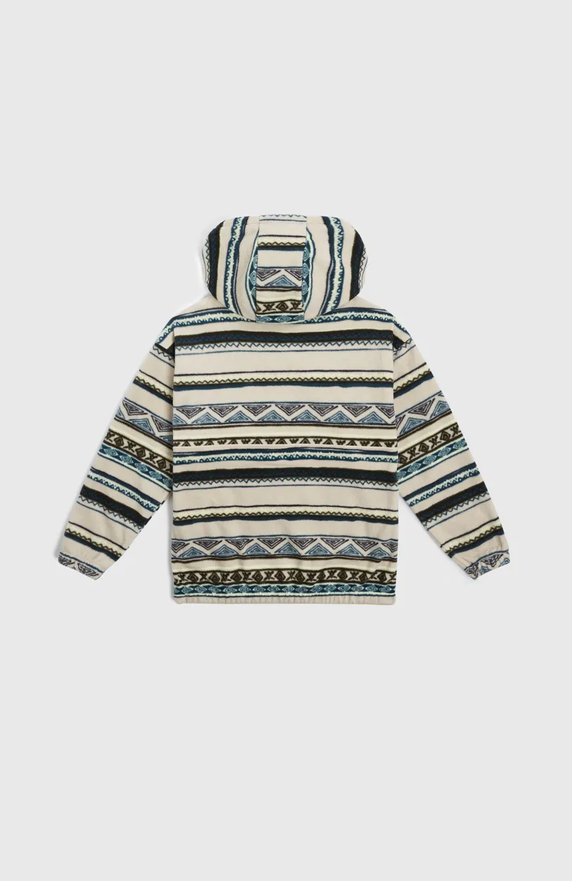 Hot O’Neill Superfleece Hoodie Met Halve Rits | Grey Ikat Stripe