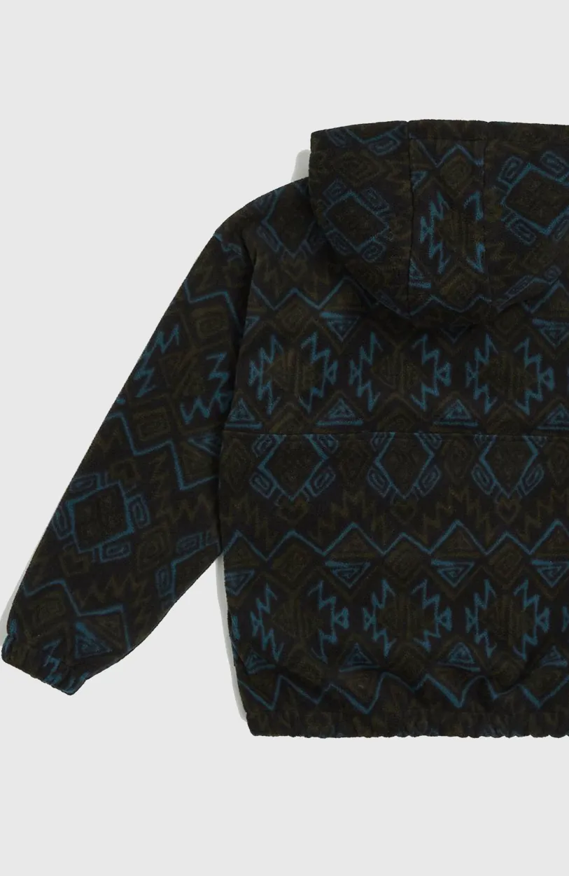 O’Neill Superfleece Hoodie Met Halve Rits | Black Retro Ikat