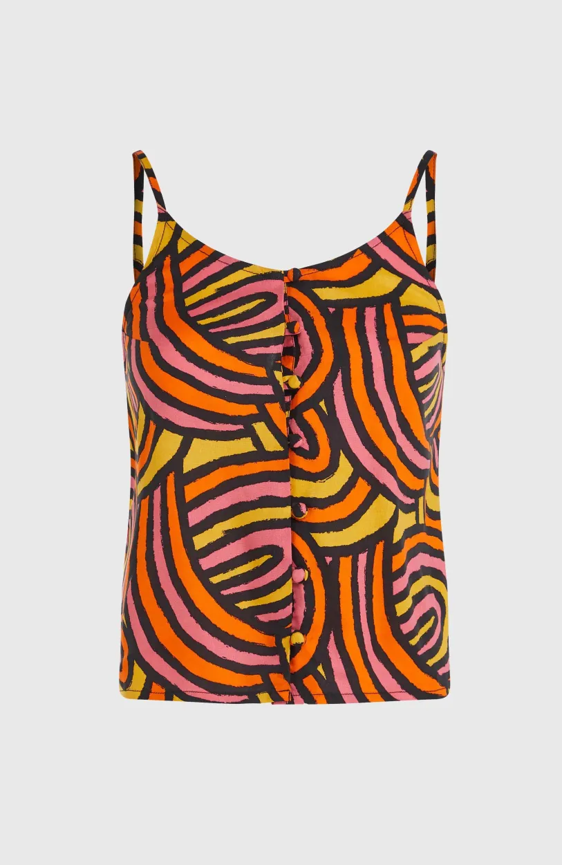 Best O’Neill Tiare Woven Tanktop | Orange Rainbow Stripe