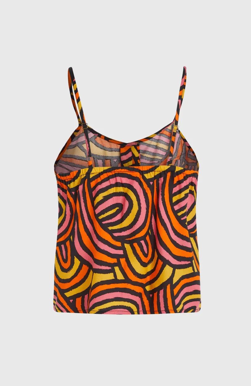 Best O’Neill Tiare Woven Tanktop | Orange Rainbow Stripe