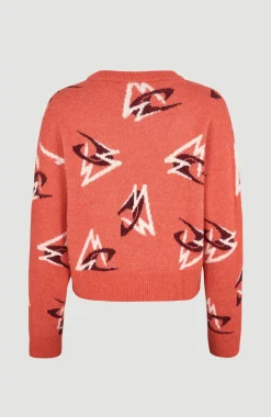 Outlet O’Neill Trui Anchorage Knit | Red Knit Mountains