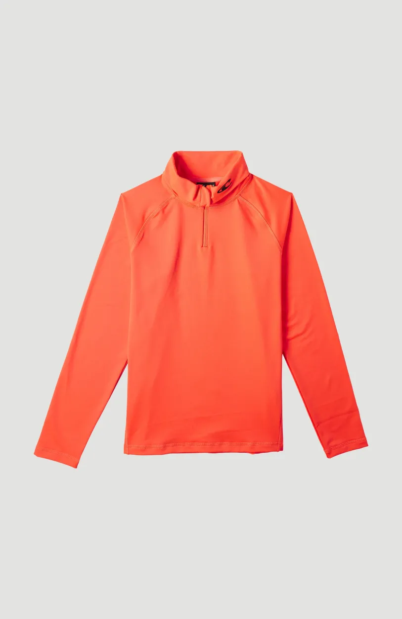 New O’Neill Trui Clime Fleece Met Halve Rits | Neon Orange