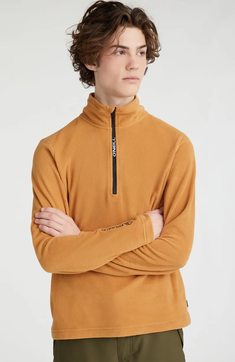 New O’Neill Trui Jack's Fleece Met Halve Rits | Rich Caramel