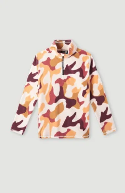 Clearance O’Neill Trui Printed Fleece Met Halve Rits | Purple Hiker Camo