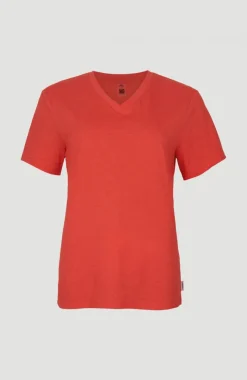 Online O’Neill T-shirt Essentials Met V-hals | Sunrise Red