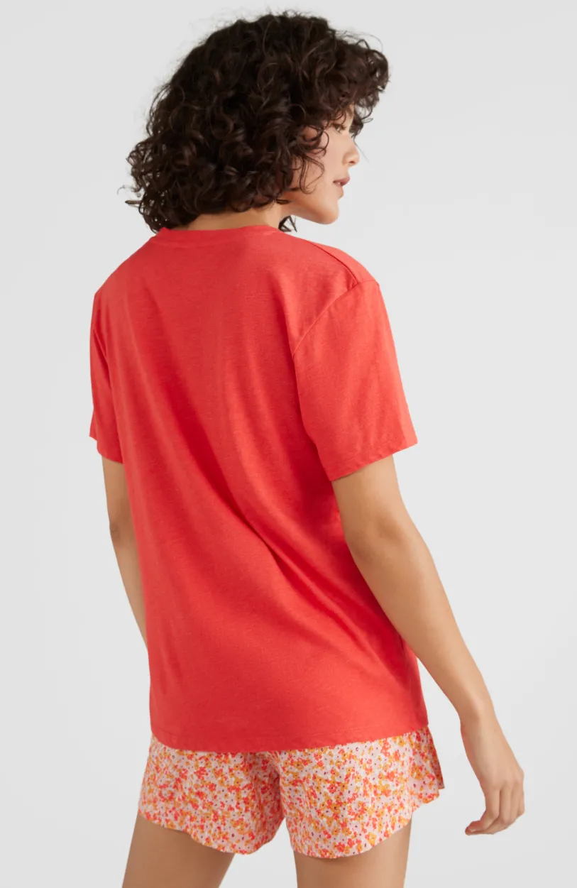Online O’Neill T-shirt Essentials Met V-hals | Sunrise Red