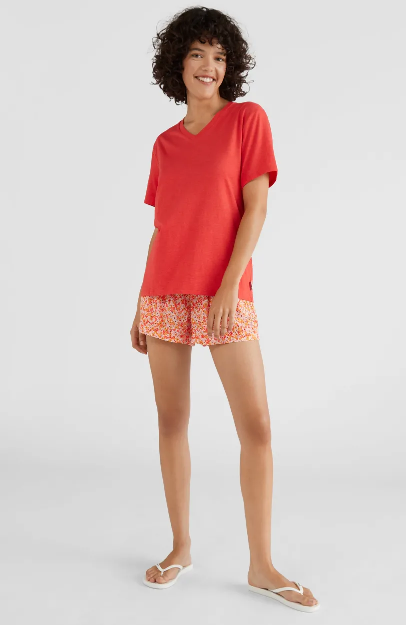 Online O’Neill T-shirt Essentials Met V-hals | Sunrise Red