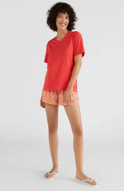 Online O’Neill T-shirt Essentials Met V-hals | Sunrise Red