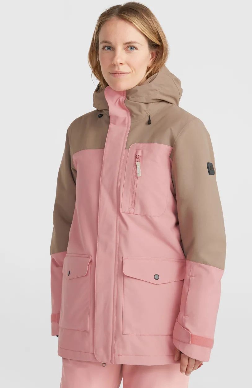 Clearance O’Neill Utility Hybrid Wintersportjas | Genuine Pink Colour Block