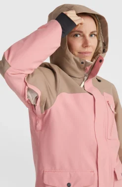 Clearance O’Neill Utility Hybrid Wintersportjas | Genuine Pink Colour Block