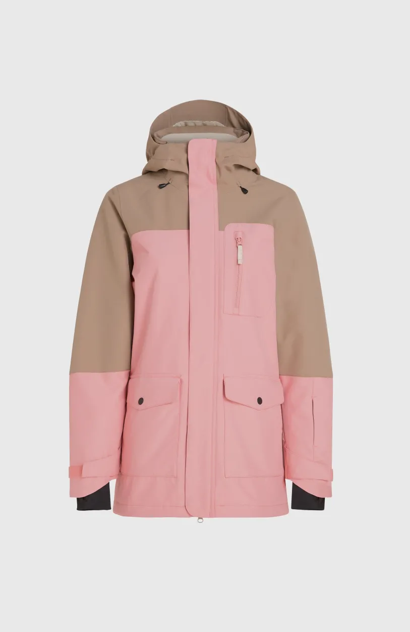 Clearance O’Neill Utility Hybrid Wintersportjas | Genuine Pink Colour Block
