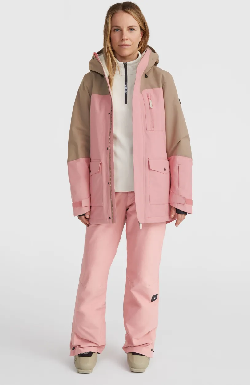 Clearance O’Neill Utility Hybrid Wintersportjas | Genuine Pink Colour Block
