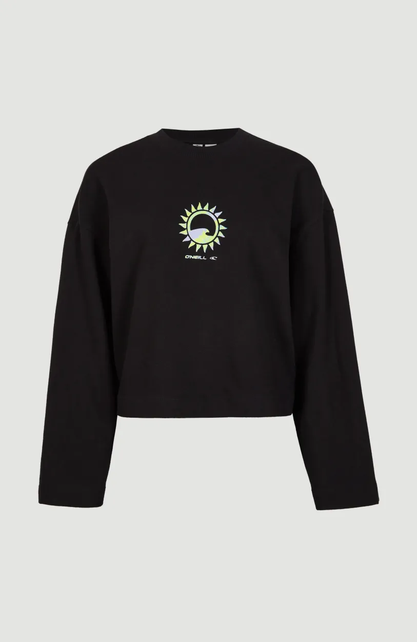 Outlet O’Neill Women Of The Wave Crew Sweatshirt | Black Out