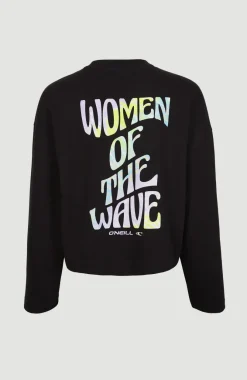 Outlet O’Neill Women Of The Wave Crew Sweatshirt | Black Out