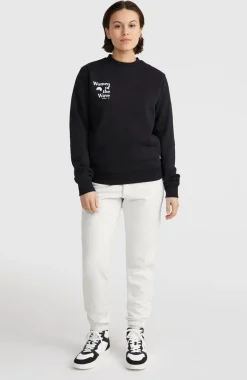 Outlet O’Neill Women Of The Wave Crew Sweater | Black Out