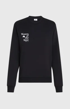 Outlet O’Neill Women Of The Wave Crew Sweater | Black Out