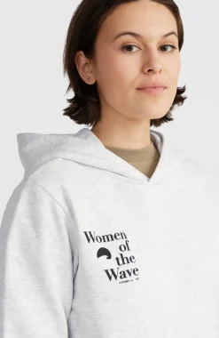 New O’Neill Women Of The Wave Hoodie | White Melange