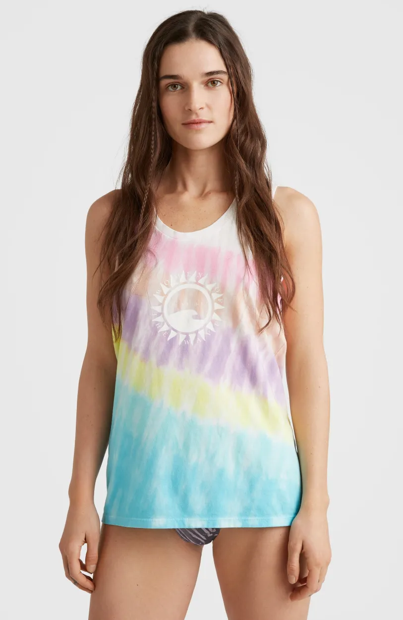 New O’Neill Women Of The Wave Tanktop | Blue Tie Dye