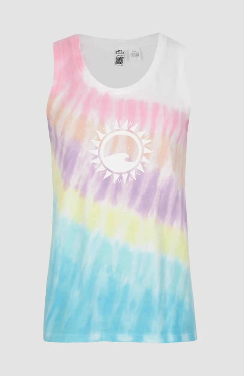 New O’Neill Women Of The Wave Tanktop | Blue Tie Dye