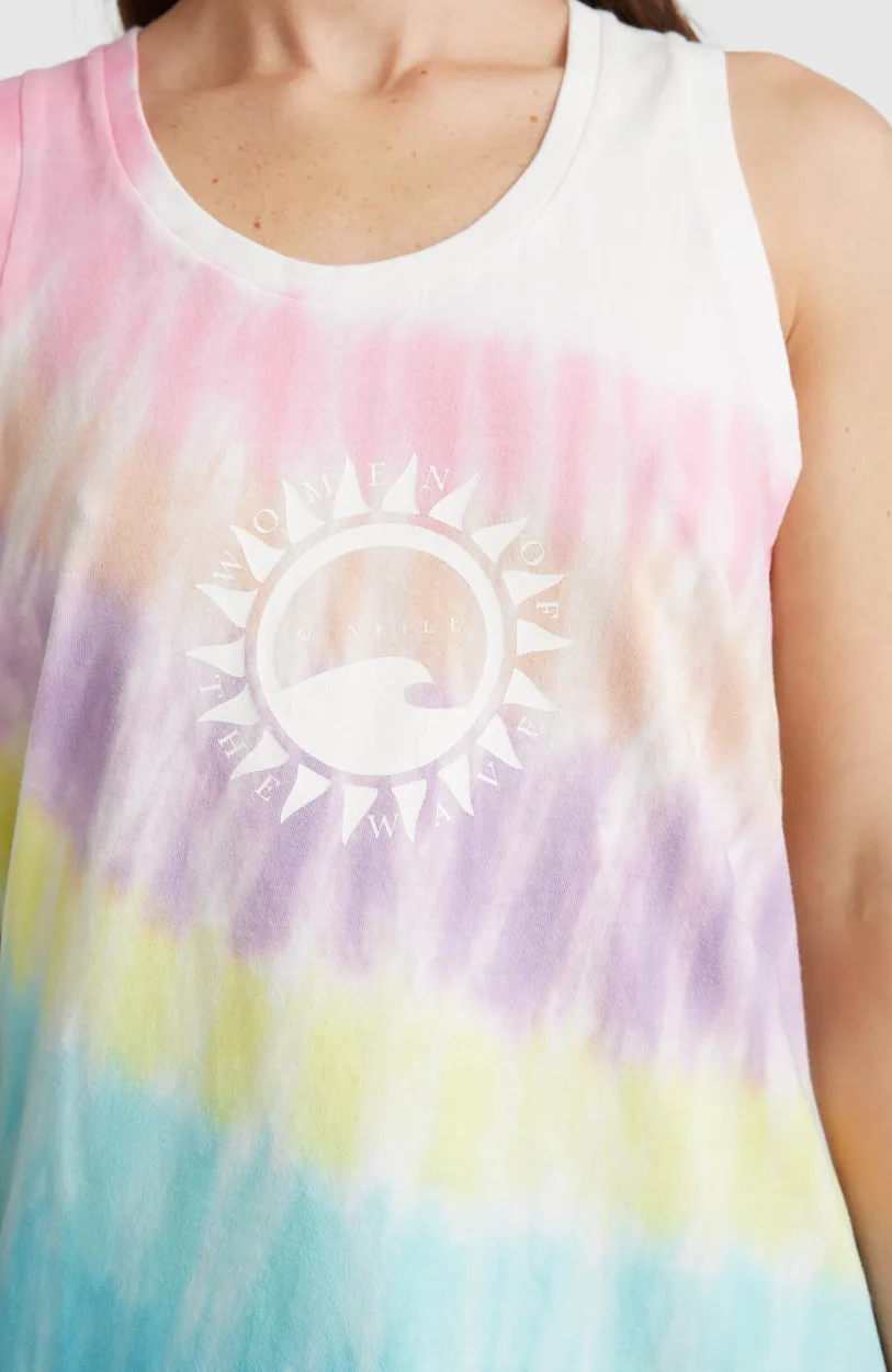 New O’Neill Women Of The Wave Tanktop | Blue Tie Dye