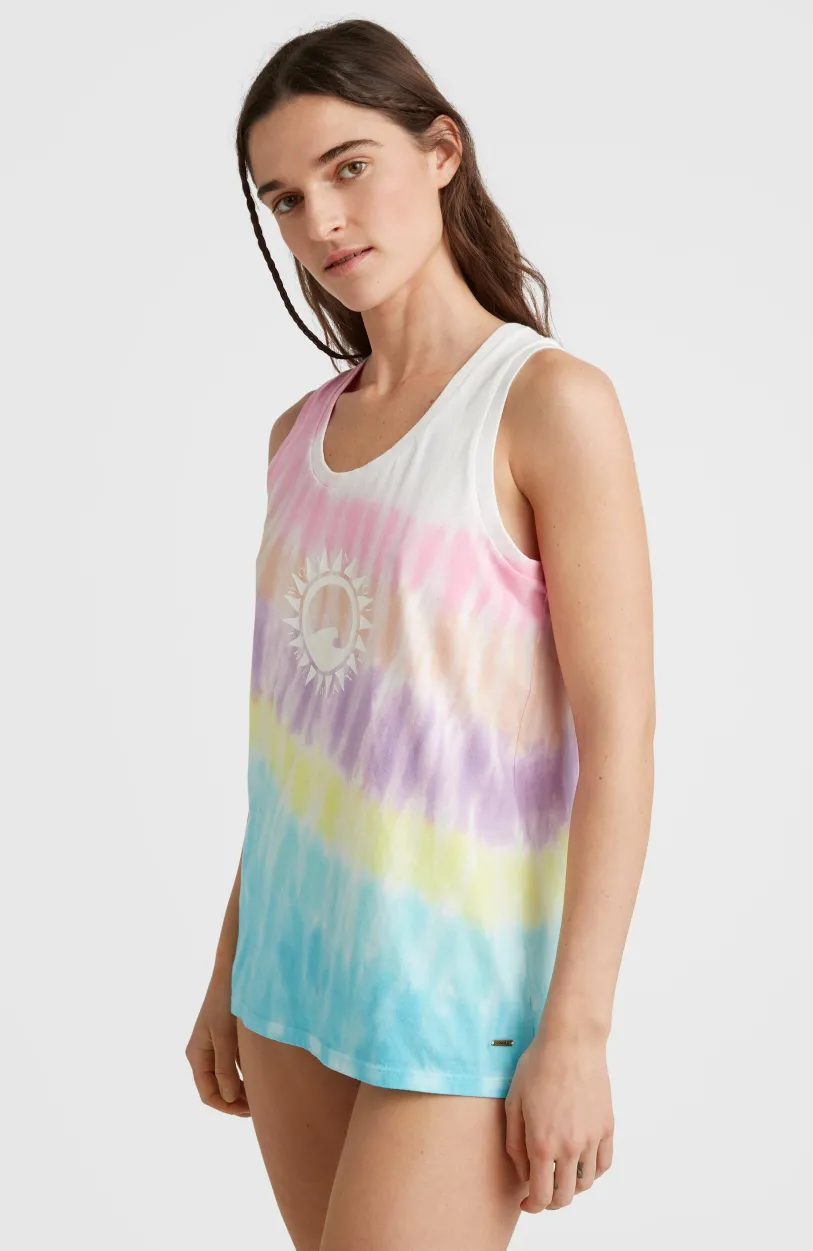 New O’Neill Women Of The Wave Tanktop | Blue Tie Dye
