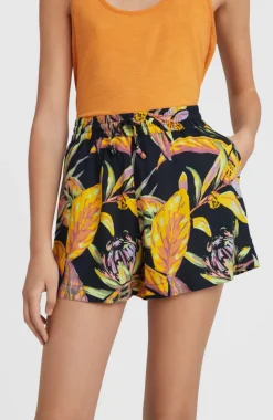 New O’Neill Zomershort Amiri Met Hoge Taille | Black Tropical Flower