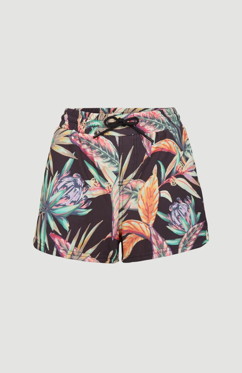 O’Neill Zwemshort Anglet | Black Tropical Flower