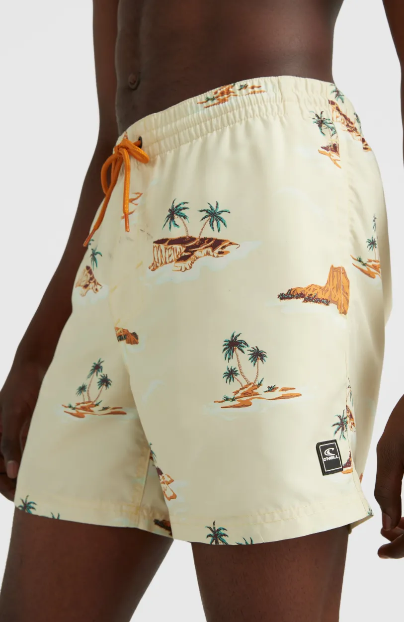 New O’Neill Zwemshort Cali Print 15'' | Beige Lost Island