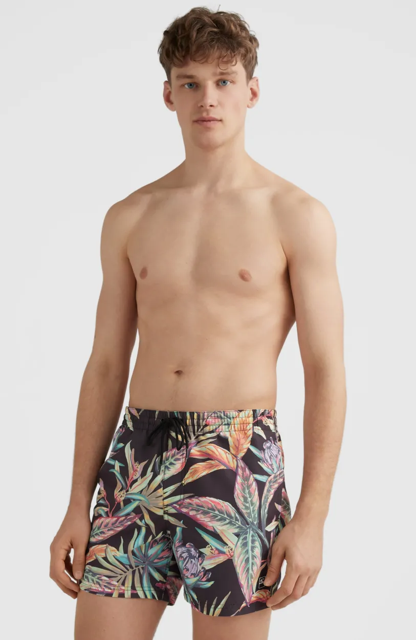 Sale O’Neill Zwemshort Cali Print 15'' | Black Tropical Flower
