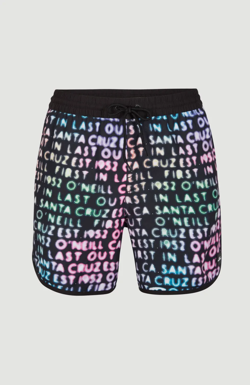 New O’Neill Zwemshort Scallop Neon 16'' | Black Neon Lights